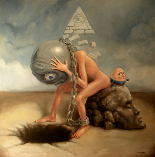 Stephen Gibb - Metal head, chains