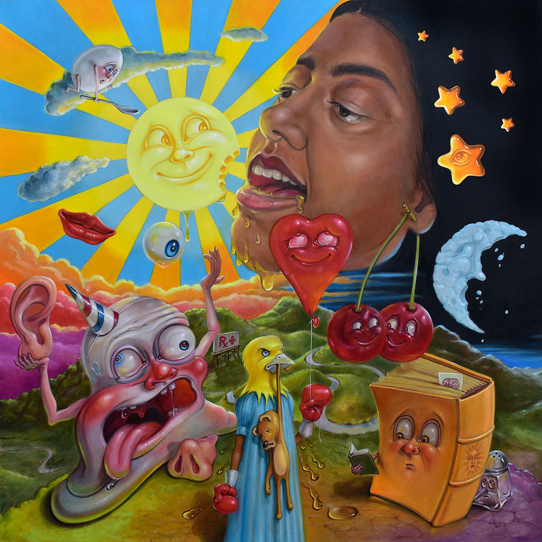 Girl Eats Sun - Hope Tala Album Art by Stephen Gibb Canadian Pop Surrealism